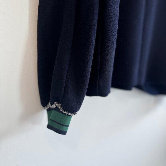 Zara Navy Top with Beaded Details - Picture 4 of 5